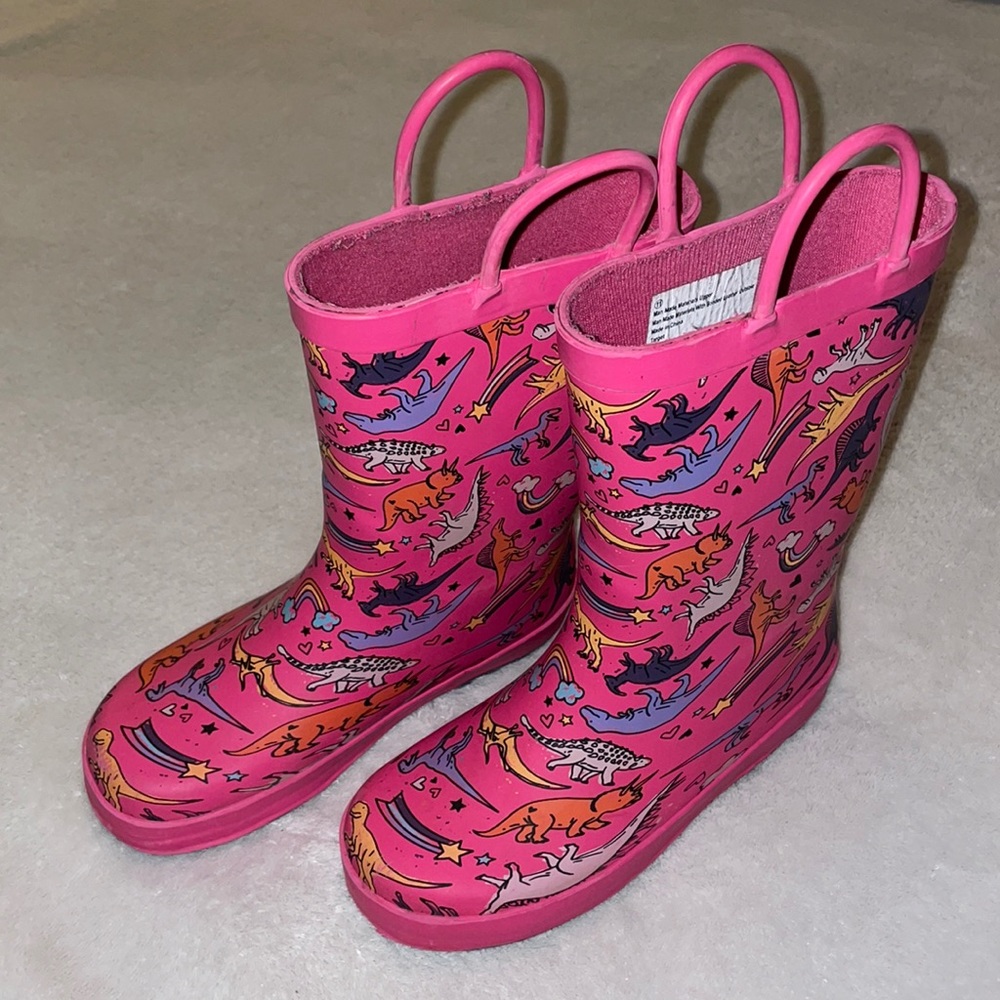 Girls Dinosaur rain boots